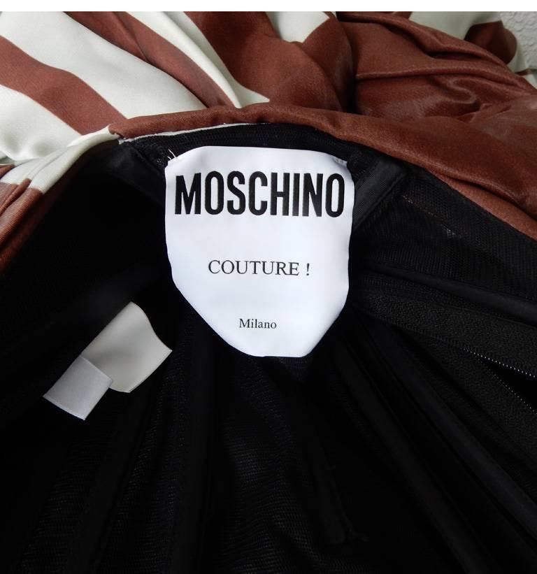 Black Moschino Couture Hershey Chocolate Bar Runway Gown   New