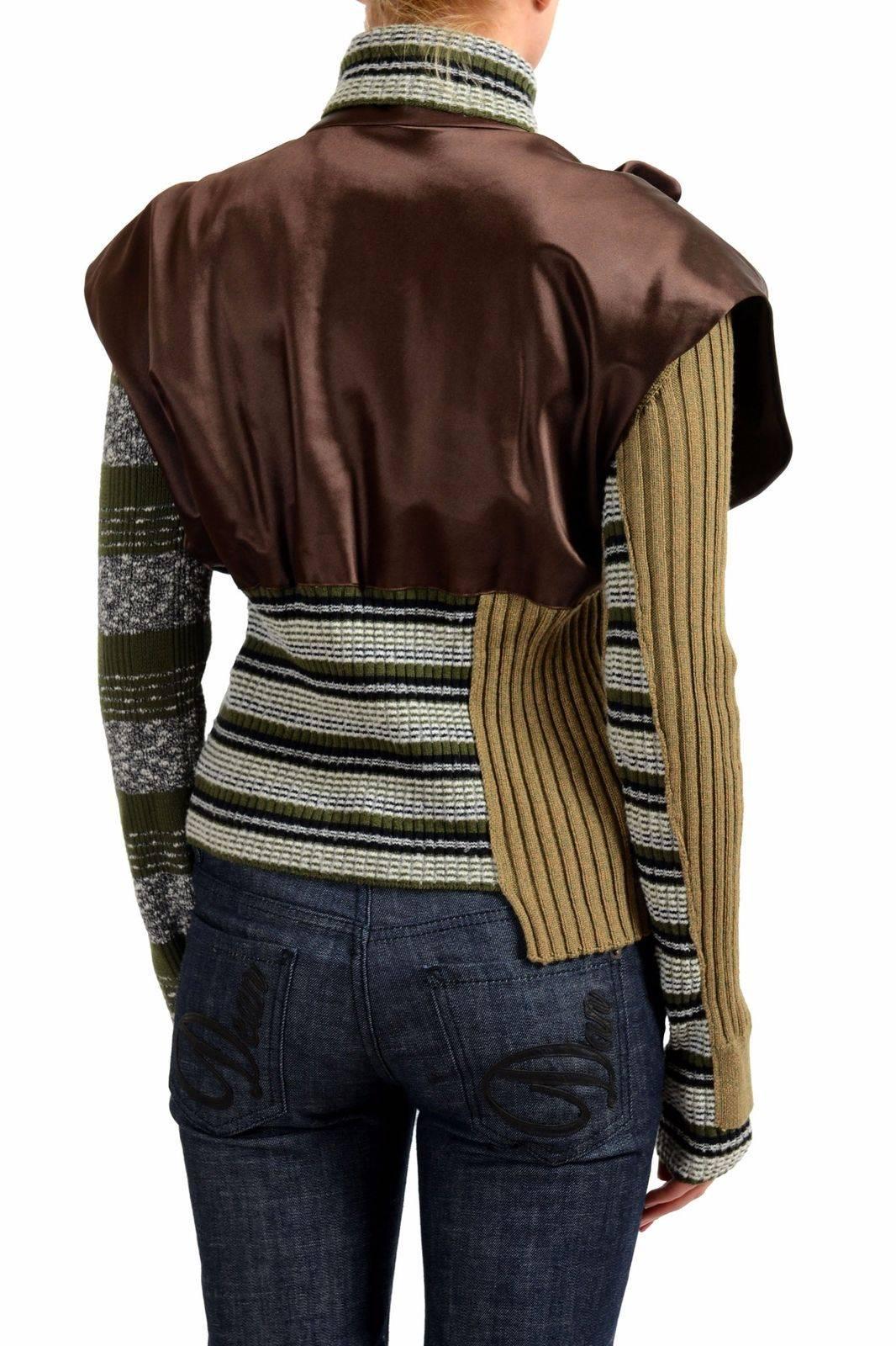 Women's Martin Margiela Hi Fashion Mixed Media Asymmetric Bow Sweater - Small