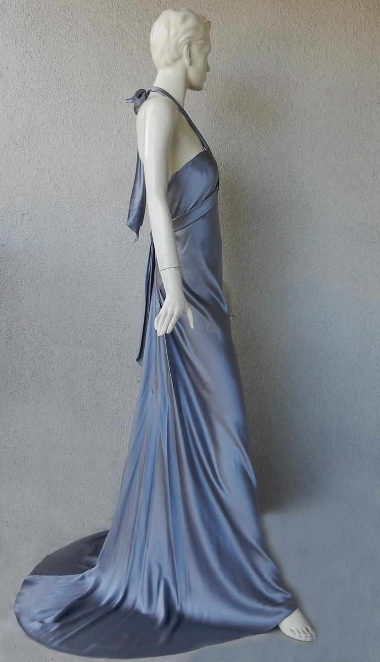 Oscar de la Renta 1930's Harlowesque Silk Charmeuse Bias Cut Gown In New Condition In Los Angeles, CA