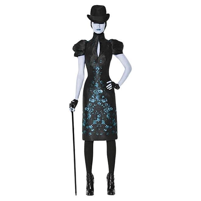 Alexander McQueen 2009 Structural Form Fitting Floral Print Dress
