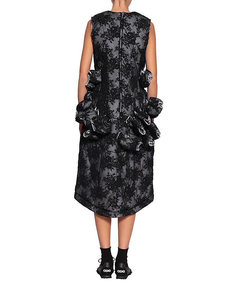 Comme des Garcon Padded Black Lace Tulips Raw Edge Future of