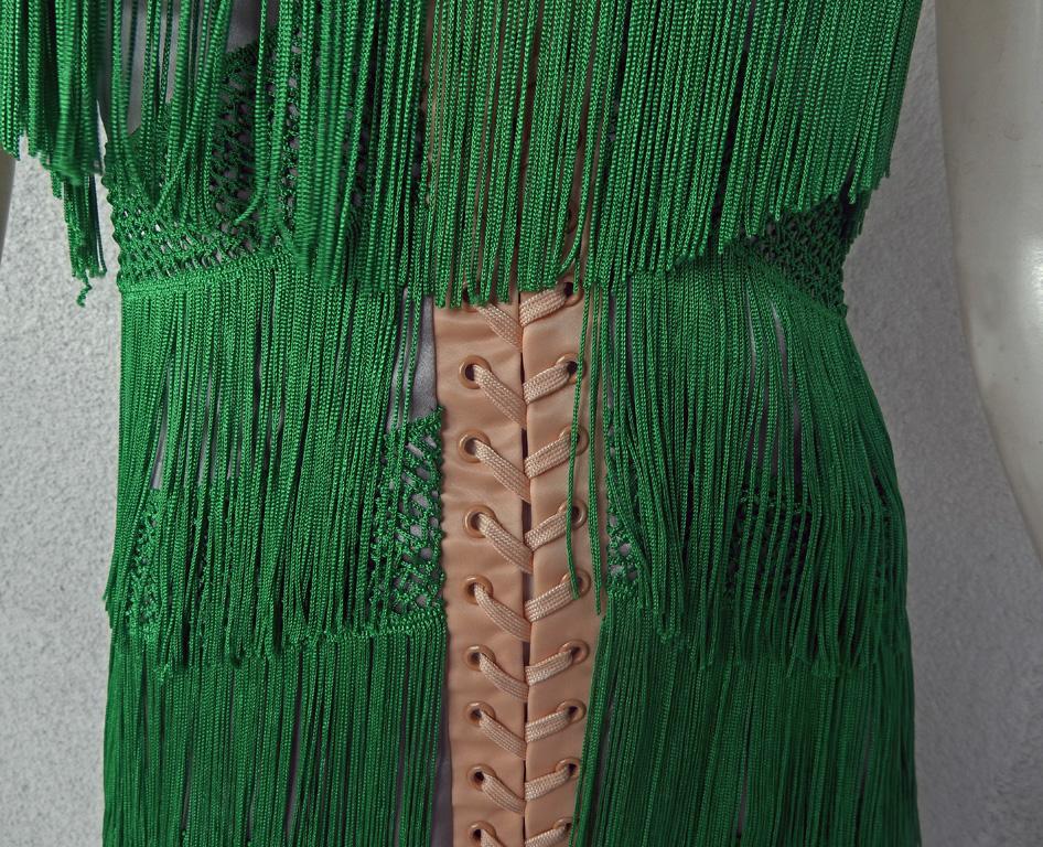 corset fringe dress