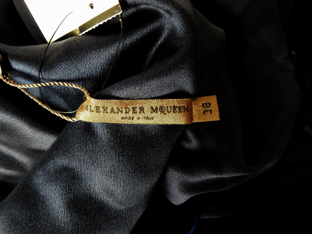 alexander mcqueen draped dress