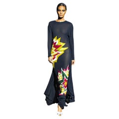 Tom Ford 2013 Lichtenstein-esque Ka-Pow Explosive Appliques Dress Gown  New!