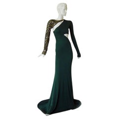 Vintage  Emilio Pucci Dramatic Cut-Out Beaded Bias Cut Gown