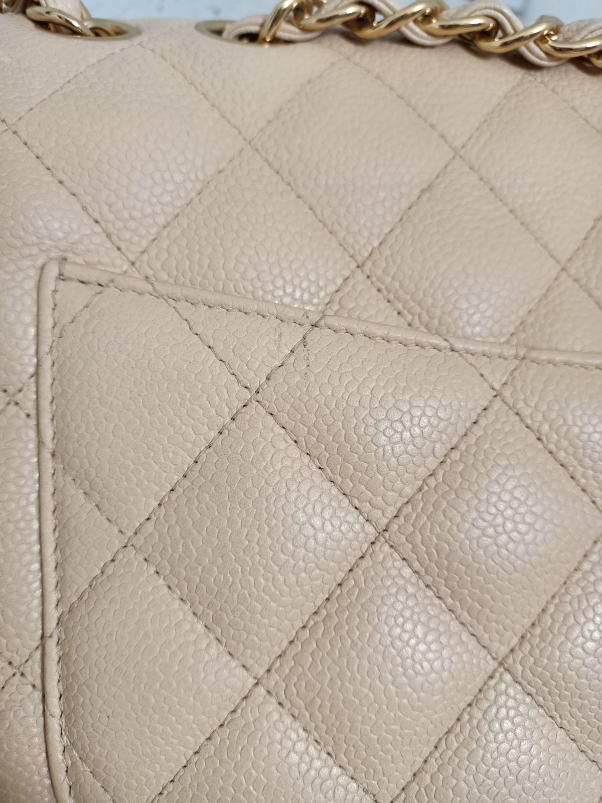 Chanel Jumbo Classic Single Flap Bag Caviar Beige 7
