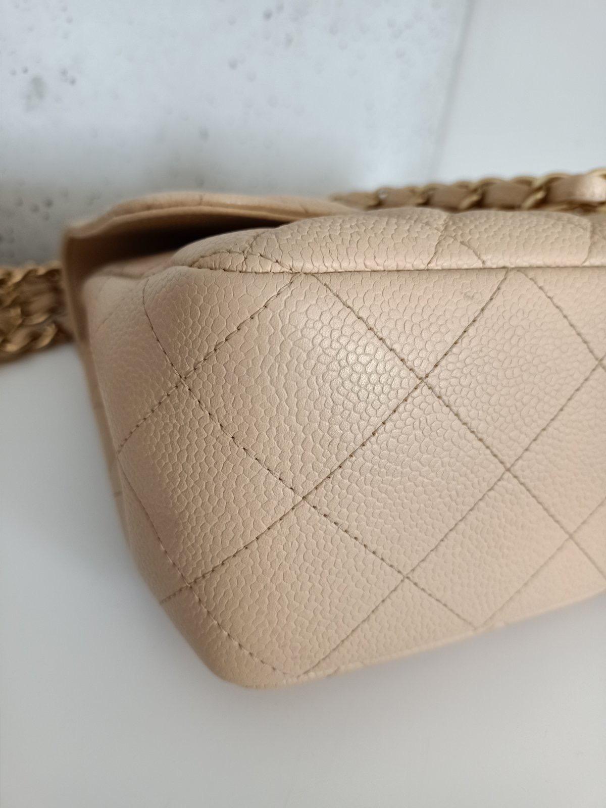 Chanel Jumbo Classic Single Flap Bag Caviar Beige 8