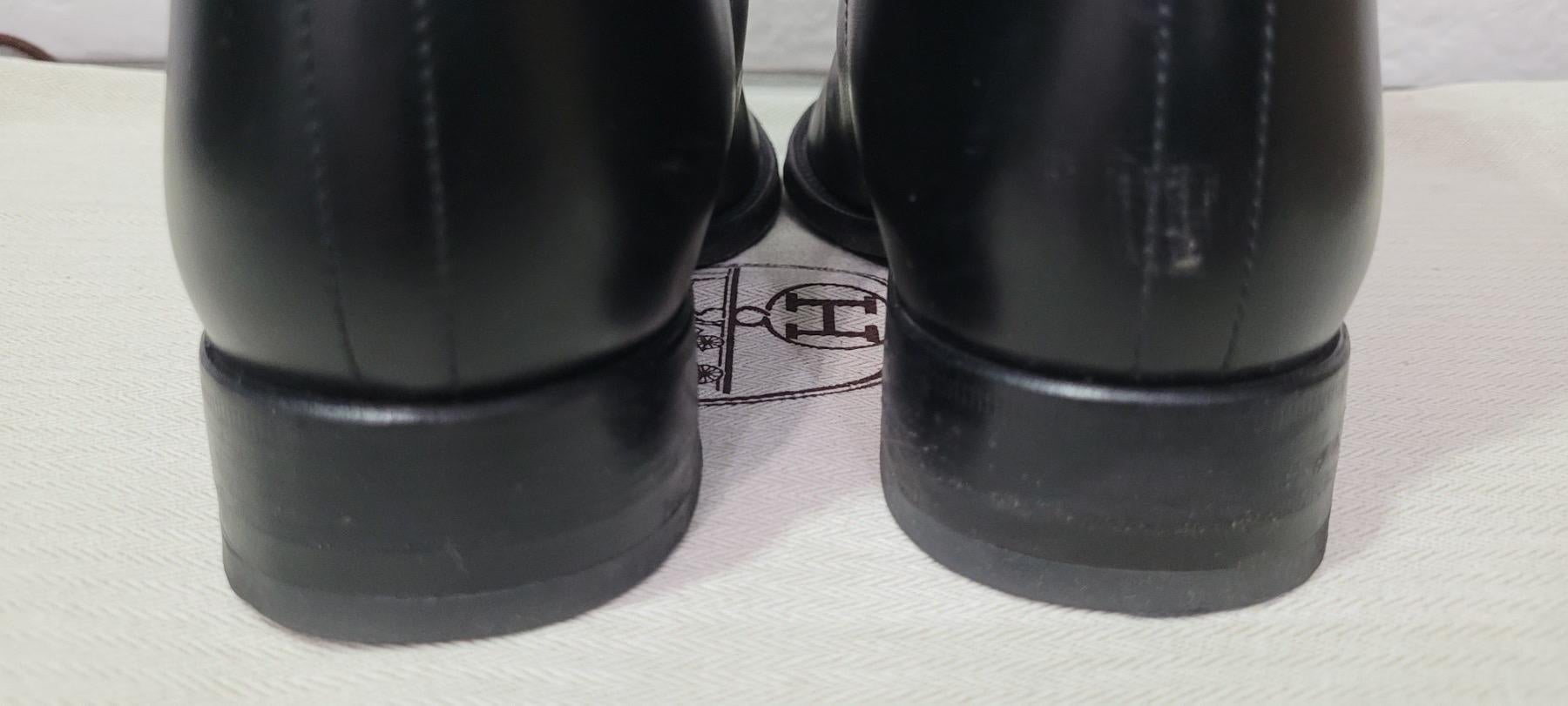 Femenino o masculino Hermes Kelly Jumping Botas de cuero negro Sz.37 en venta