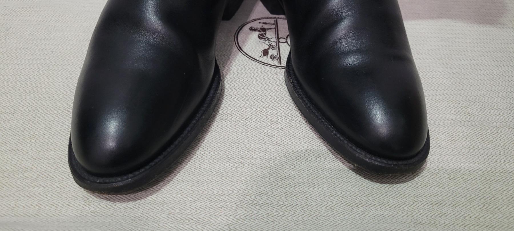 Hermes Kelly Jumping Botas de cuero negro Sz.37 en venta 3