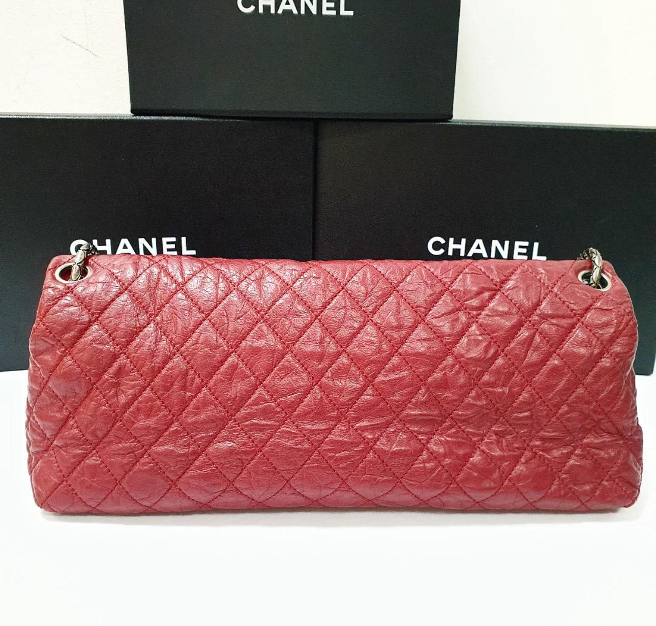 Chanel Rot CC Coco Rider Klappentasche im Angebot 1