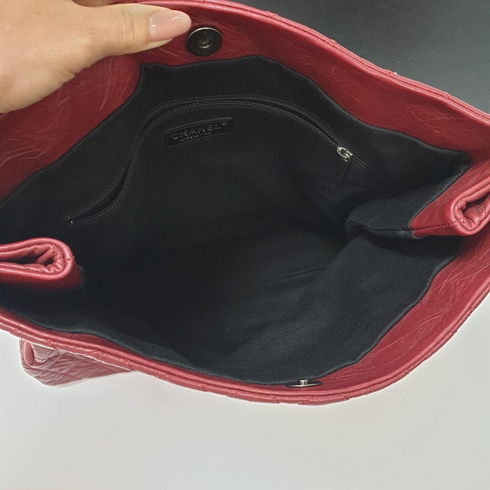 Chanel Rot CC Coco Rider Klappentasche im Angebot 4