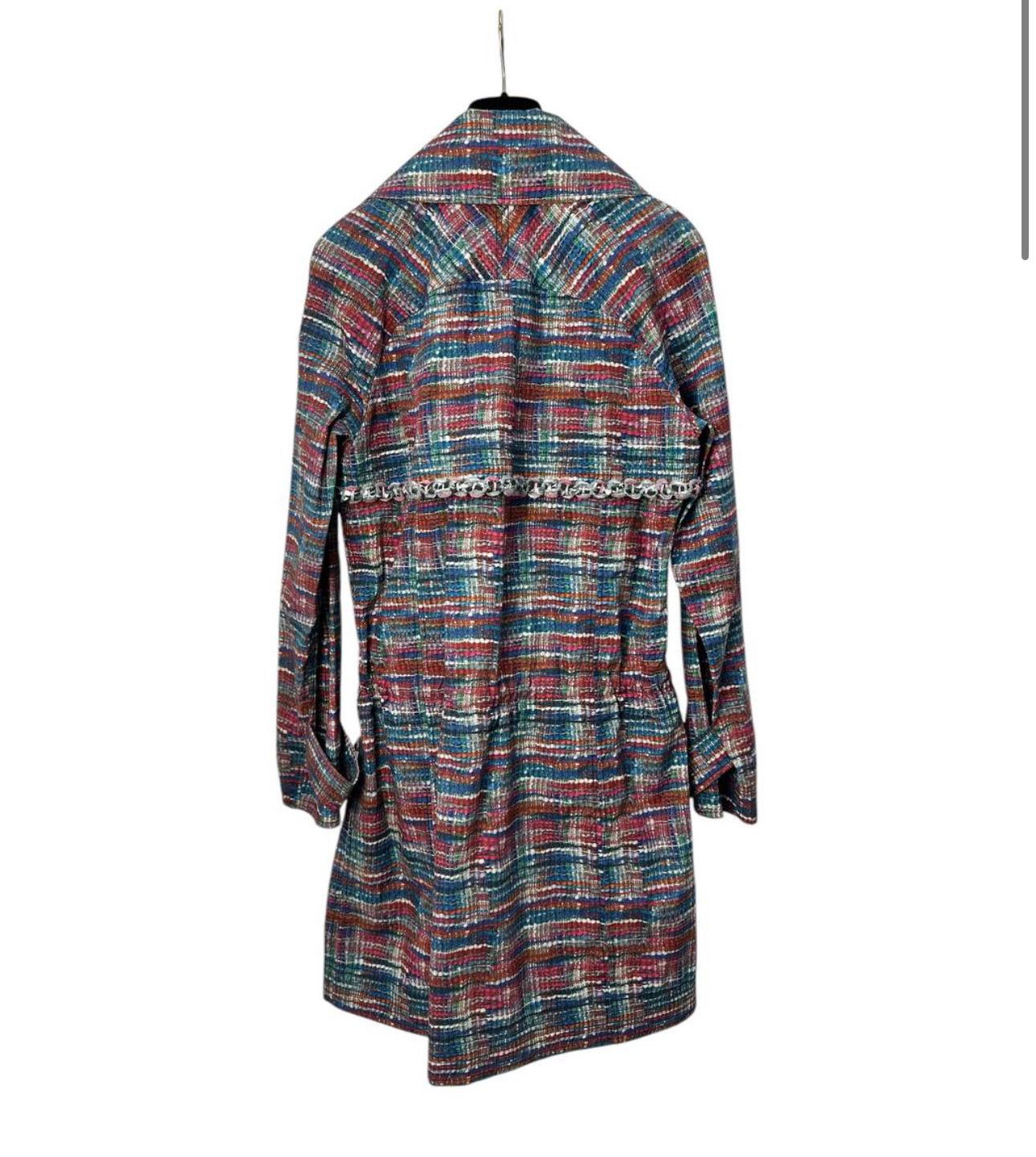 Manteau de pluie multicolore en coton de Chanel en vente 11