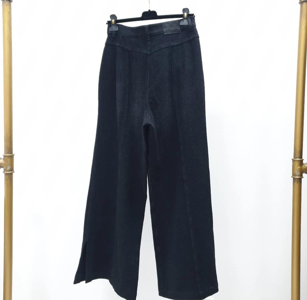 Chanel CC Jeans en coton avec ceinture Sz.40 en vente 1