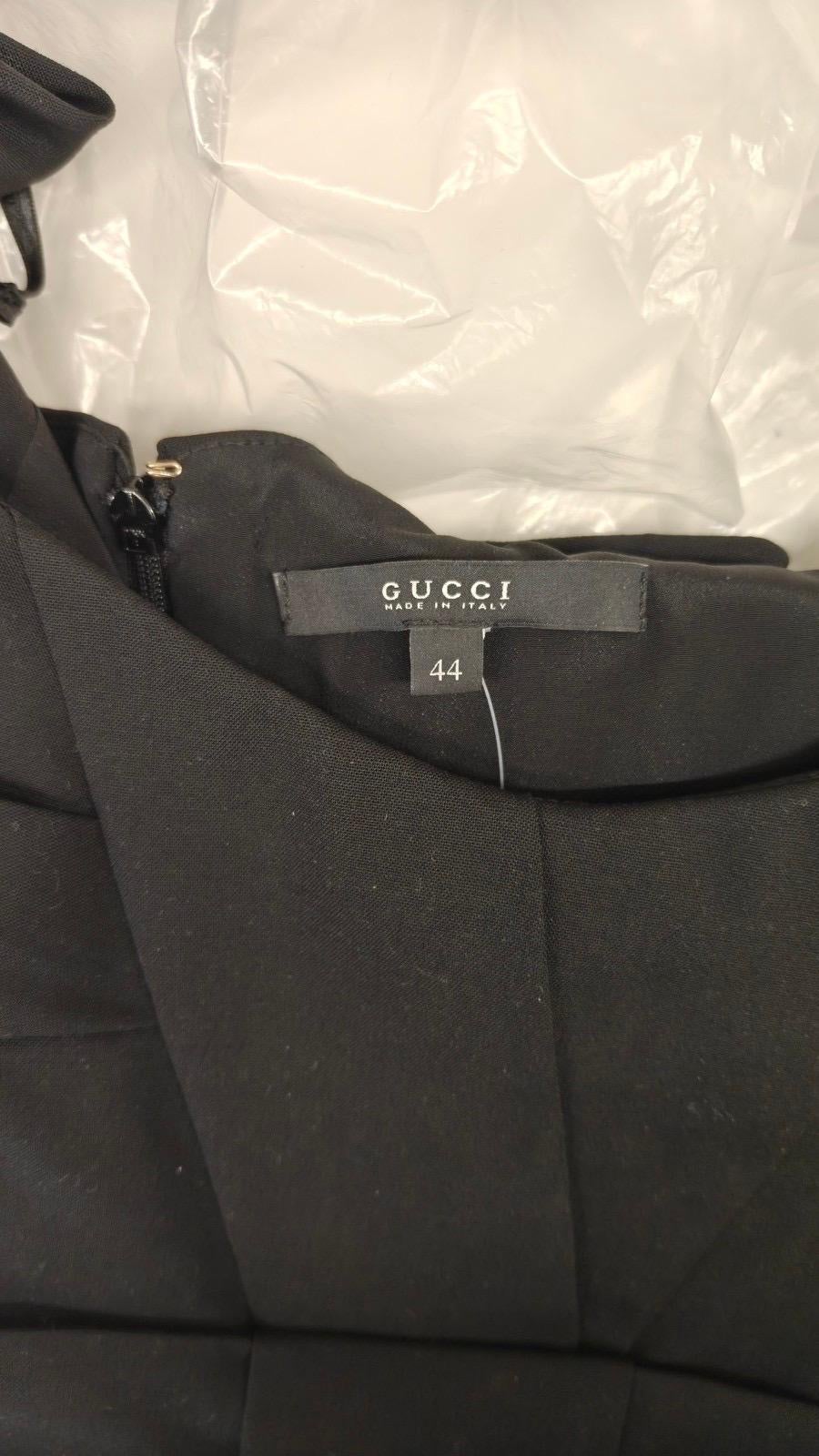 Robe fourreau en laine noire Gucci - Taille L (IT44) en vente 1