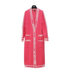 Chanel Iconic Rare CC Logo Deauville / Biarritz Maxi Cashmere Cardigan Sz.40