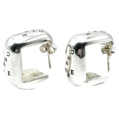 Abbraccio vintage con logo Chanel in argento sterling  Orecchini anni 2000