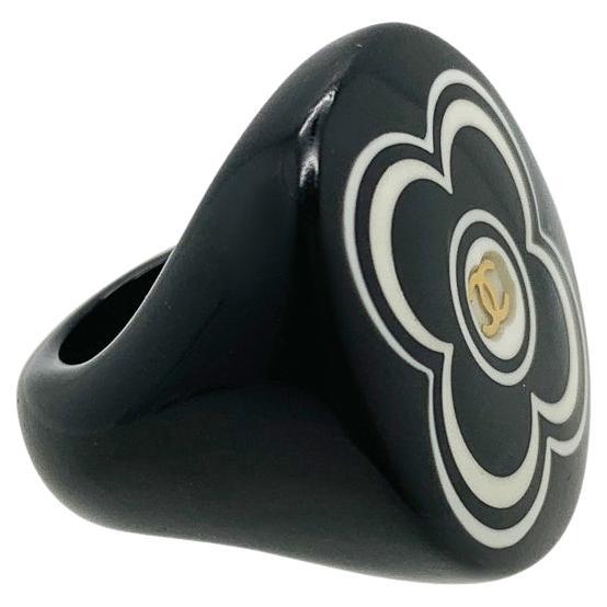 Vintage Chanel Camellia CC Ring 2002