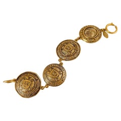 Pulsera vintage Chanel Starburst Medallion Logo 1990