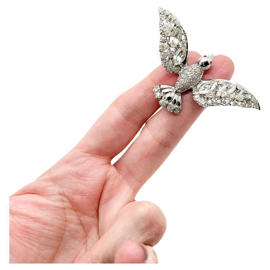 Spilla Coro d
epoca in sterling Bird In Flight (Uccello in volo) 1940s