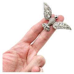 Vintage Coro Sterling Bird In Flight Brooch 1940s