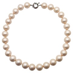 Collana vintage con perle grandi, anni '90