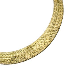 Vintage Gold Vermeil Woven Collar 1990s