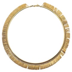 Vintage Gold Vermeil Fringe Torque 1990s