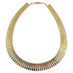 Collana vintage placcata in oro "Cleopatra" degli anni '60