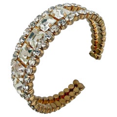 Bracciale vintage Schoffel con cristalli dal taglio fantasia, Austria, anni '50