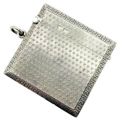 Antique Hallmarked Silver Greek Key Vesta Case 1921
