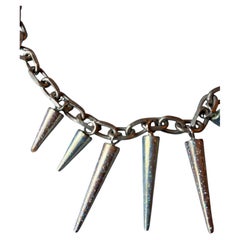 Ohrstecker Kette Halskette Emaille Hellblau Palladium Emaille