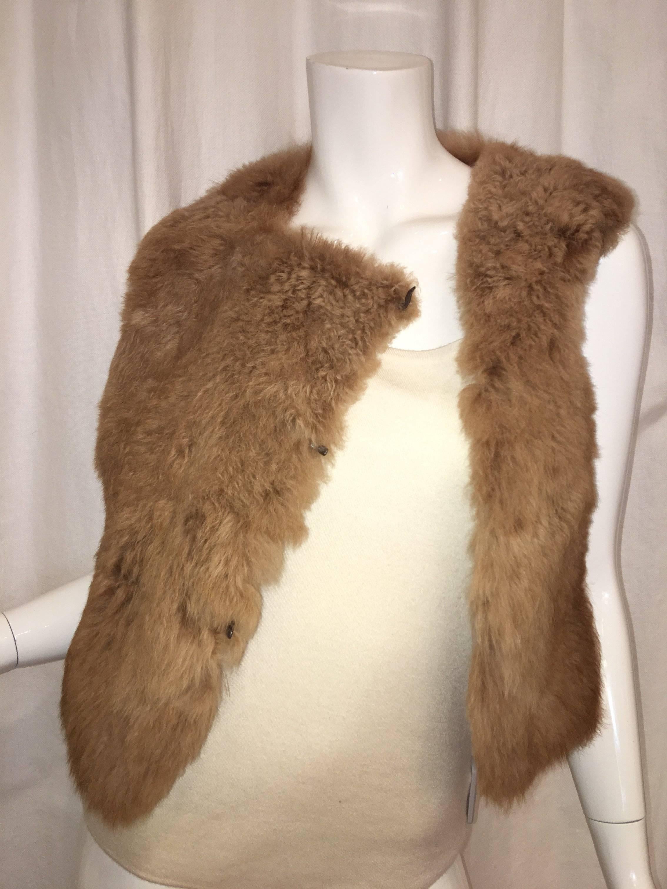 Brown Rachel Comey Cropped Fur Vest