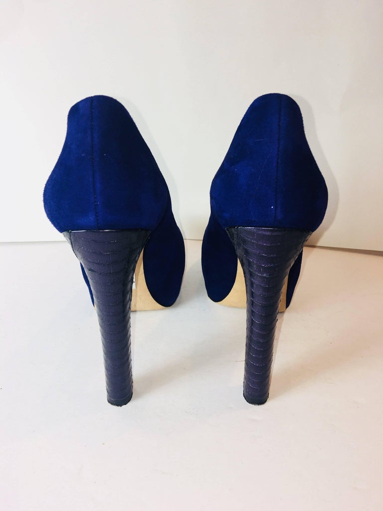 Brian Atwood Embossed Crock Heel For Sale at 1stdibs