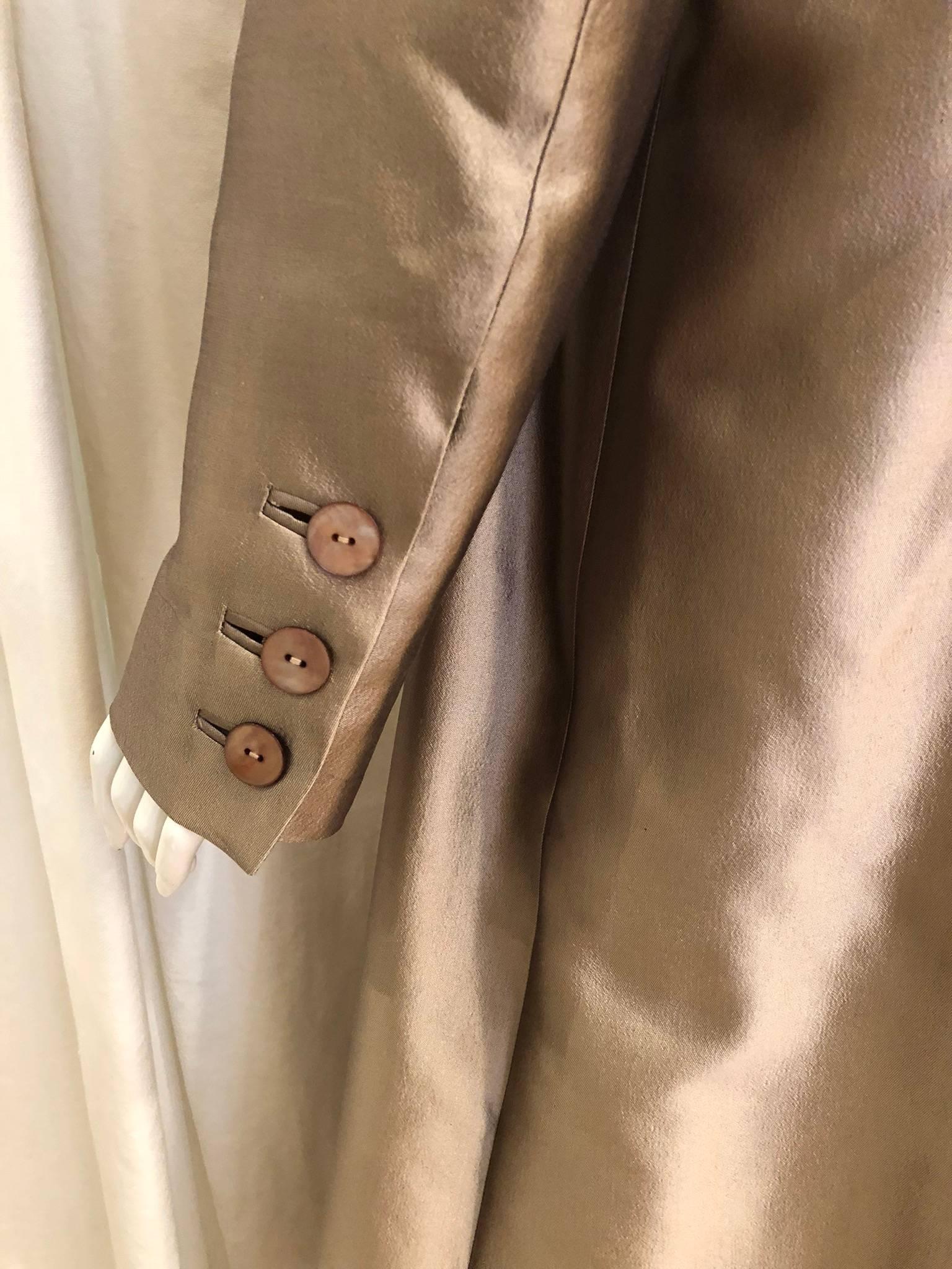 Marni Full Length Opera Style Coat with Pearlescent Buttons.