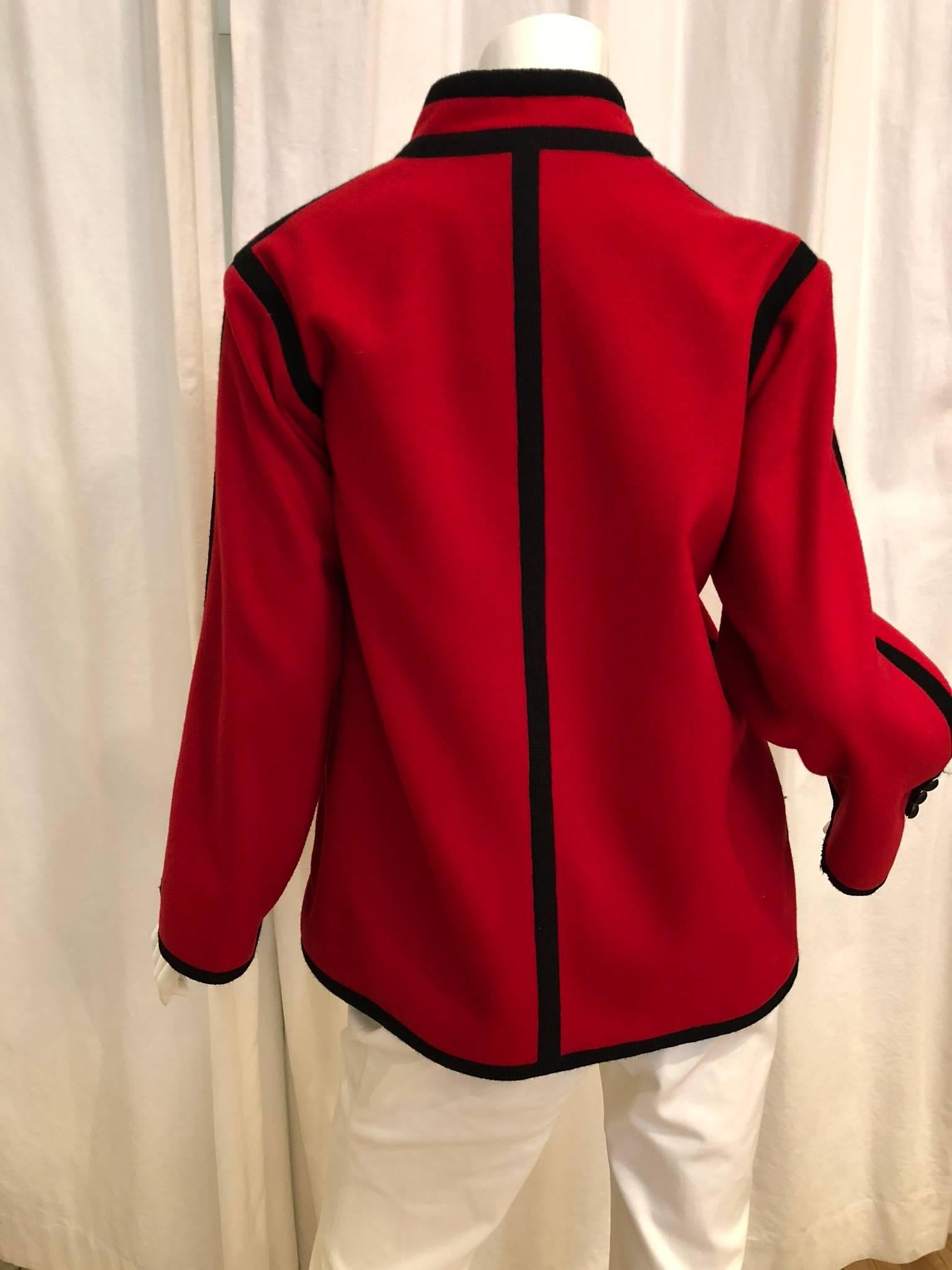 Red Saint Laurent Wool Jacket