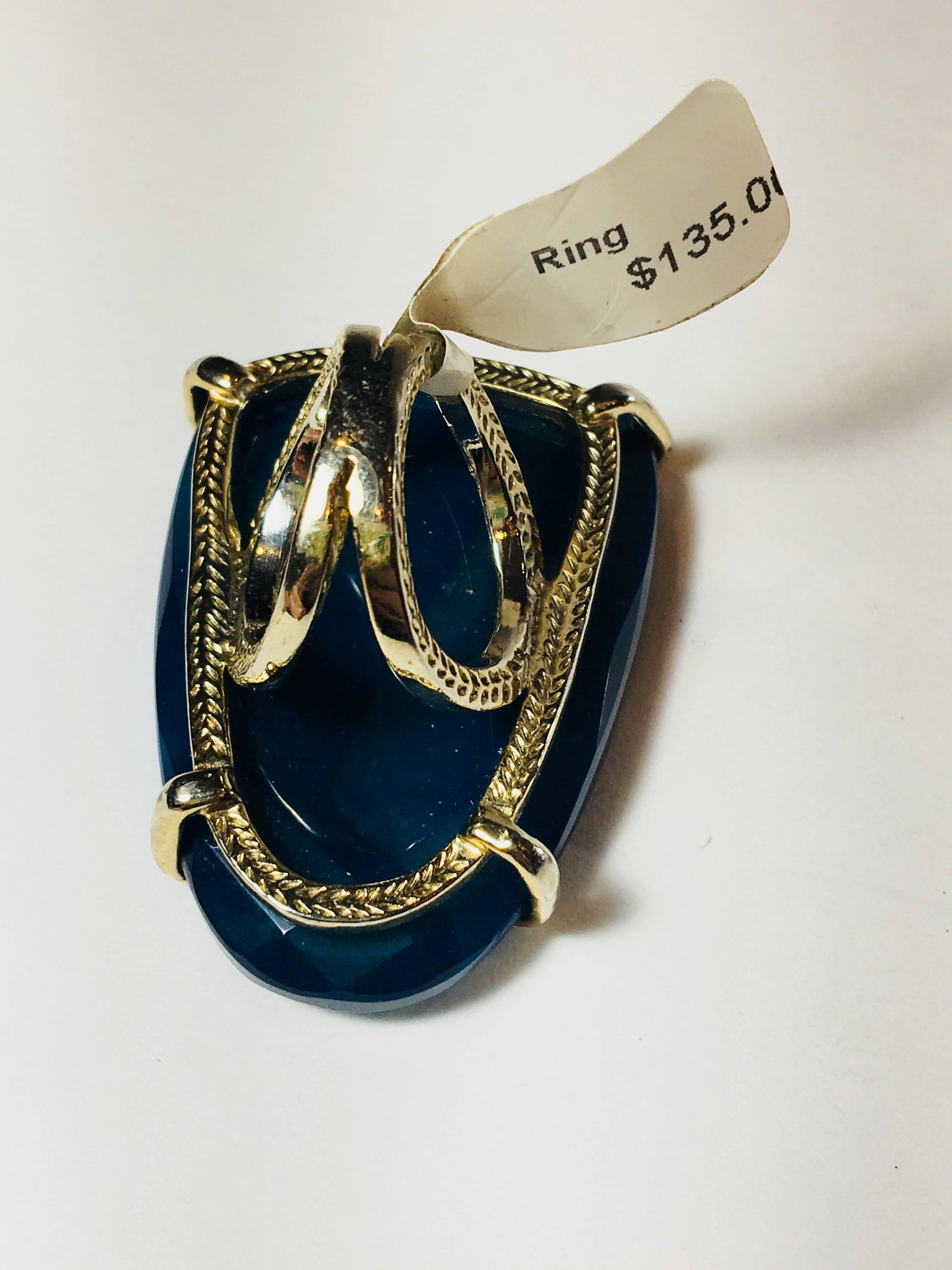 Blue Cocktail Ring In Excellent Condition In Bridgehampton, NY
