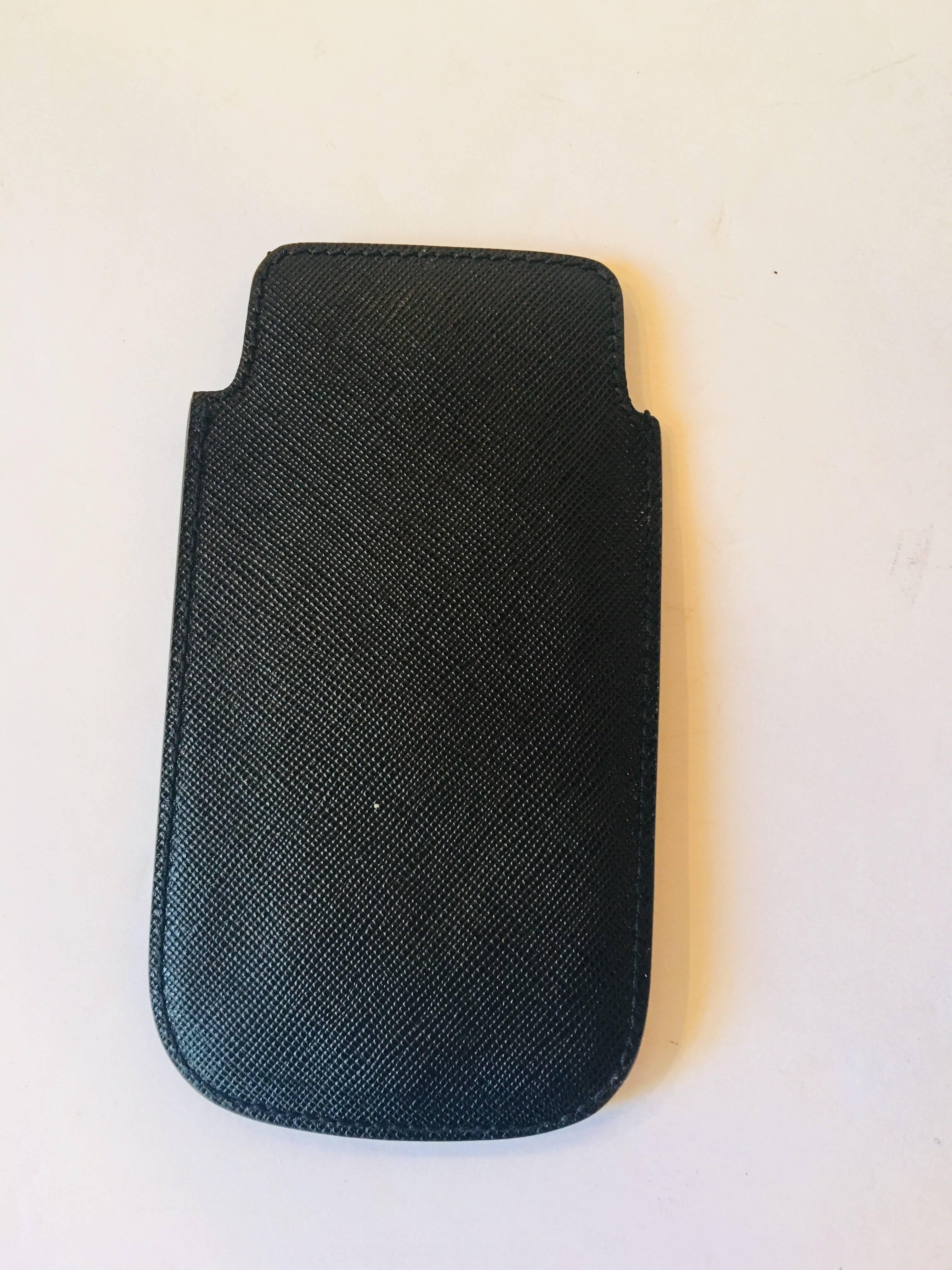 Black Prada 2 Piece Phone and Coin Wallet Set