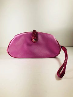 Dior Limited Edition Pink Satin Clutch/Wristlet