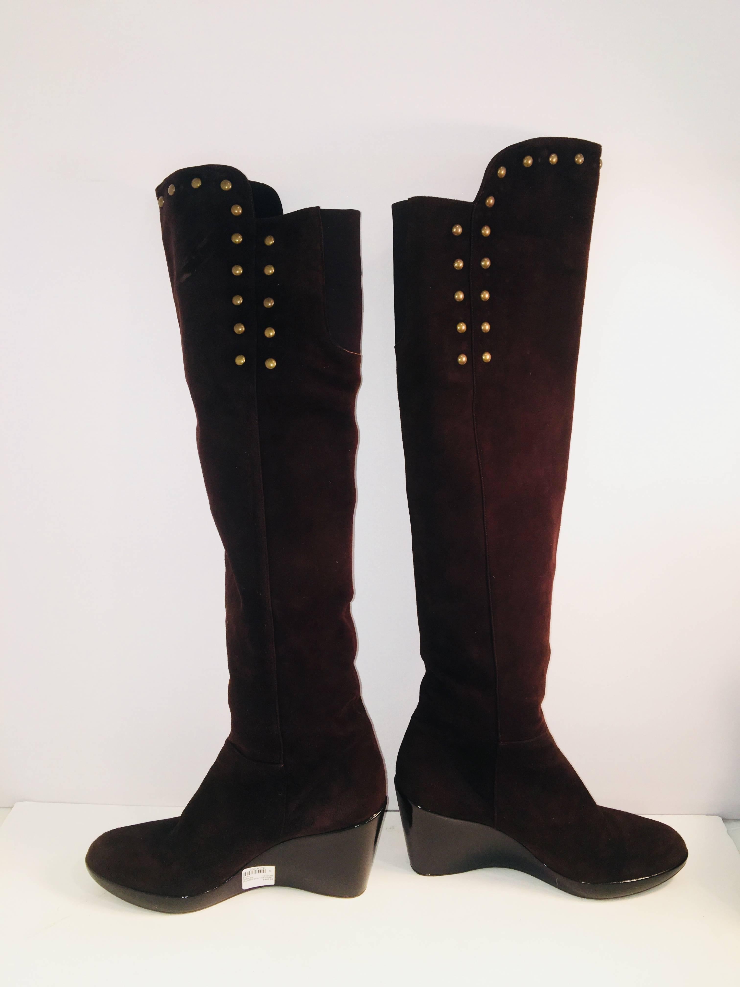 studded over the knee boots