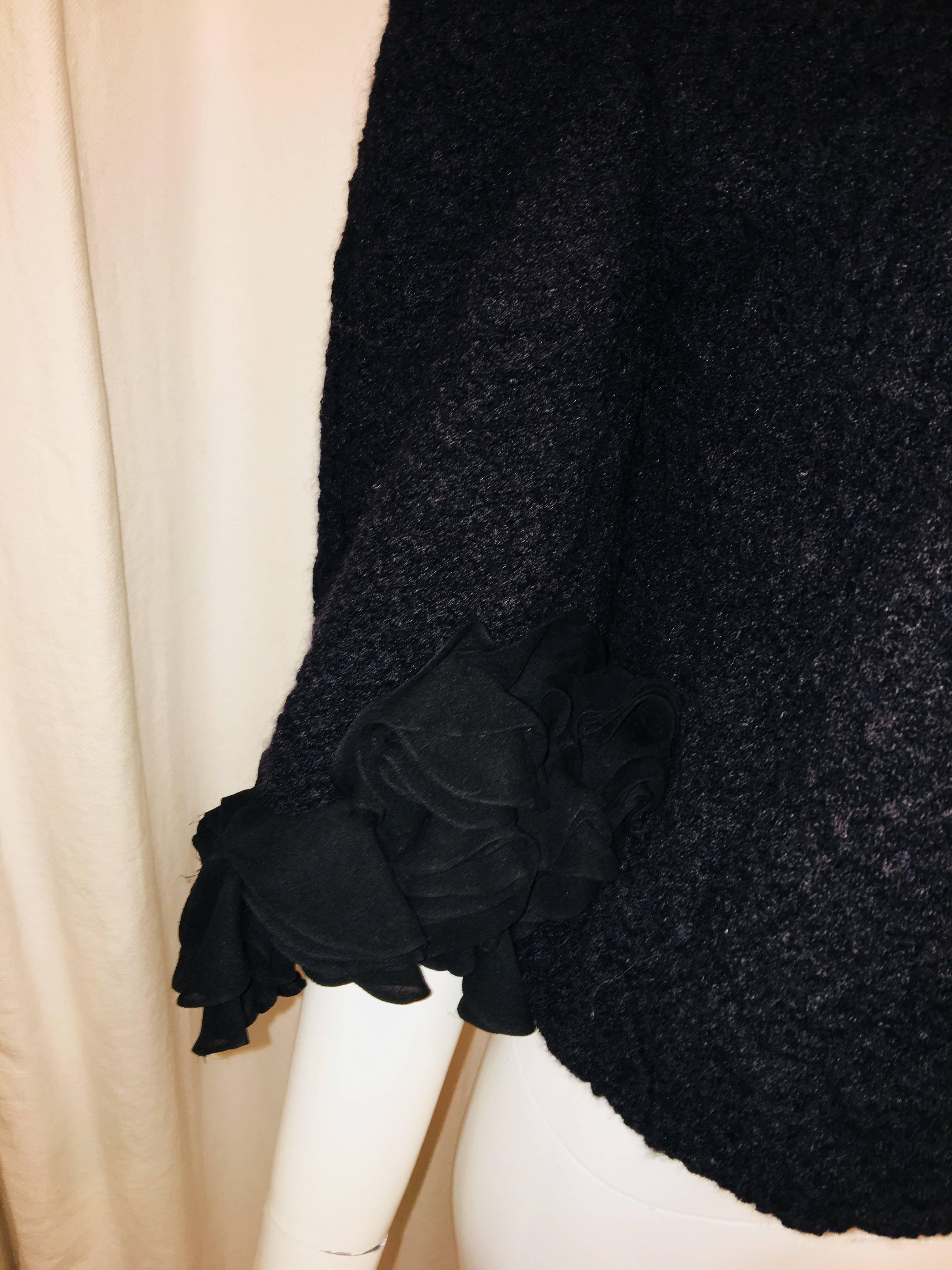 Black Valentino Virgin Wool Sweater Jacket