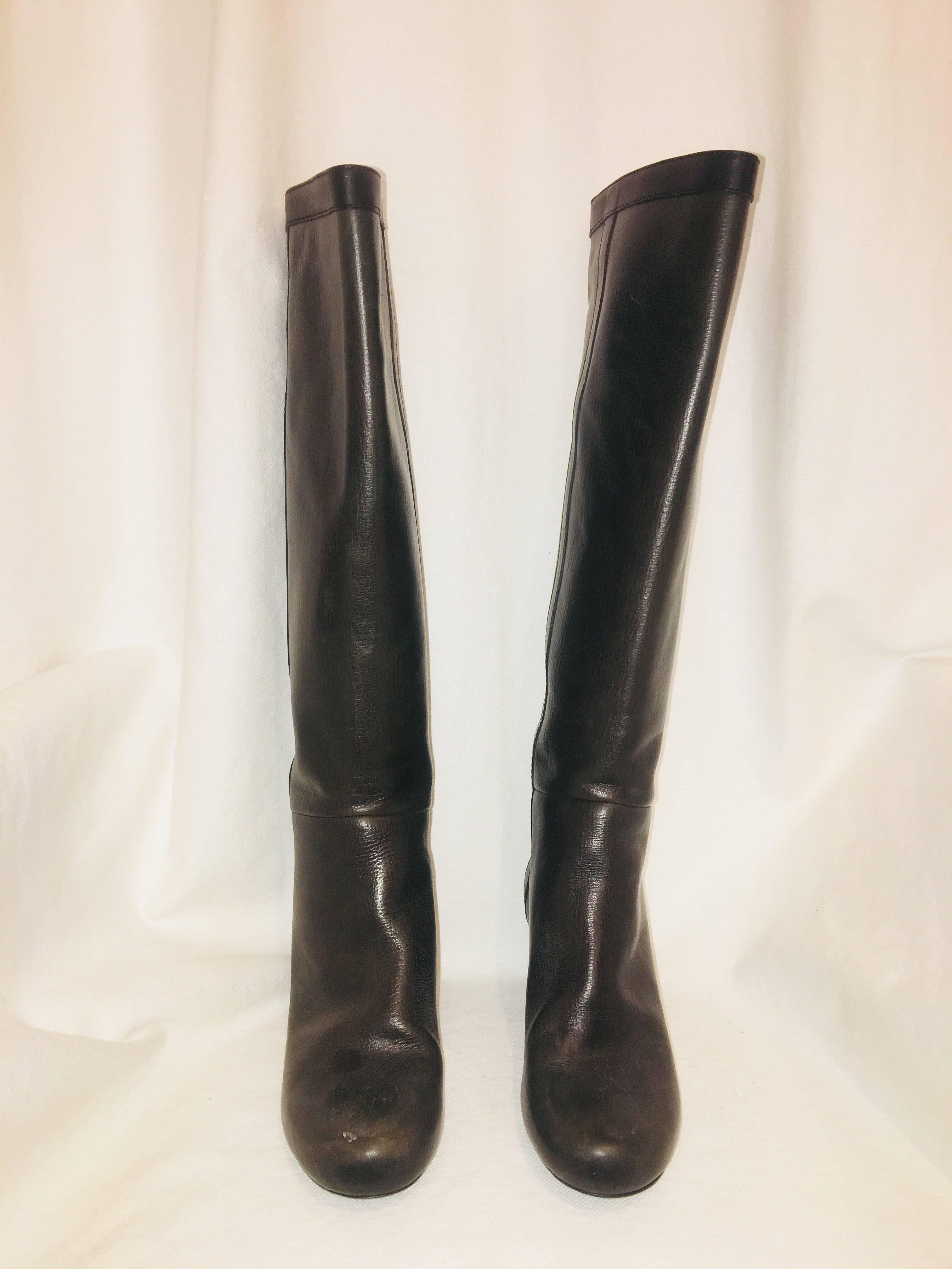 Black Lanvin Leather Boots