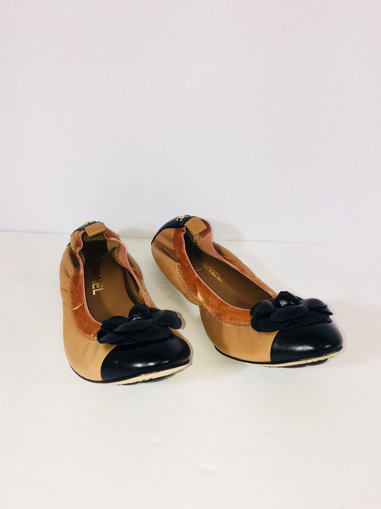 Chanel Flats with Rosette at 1stdibs