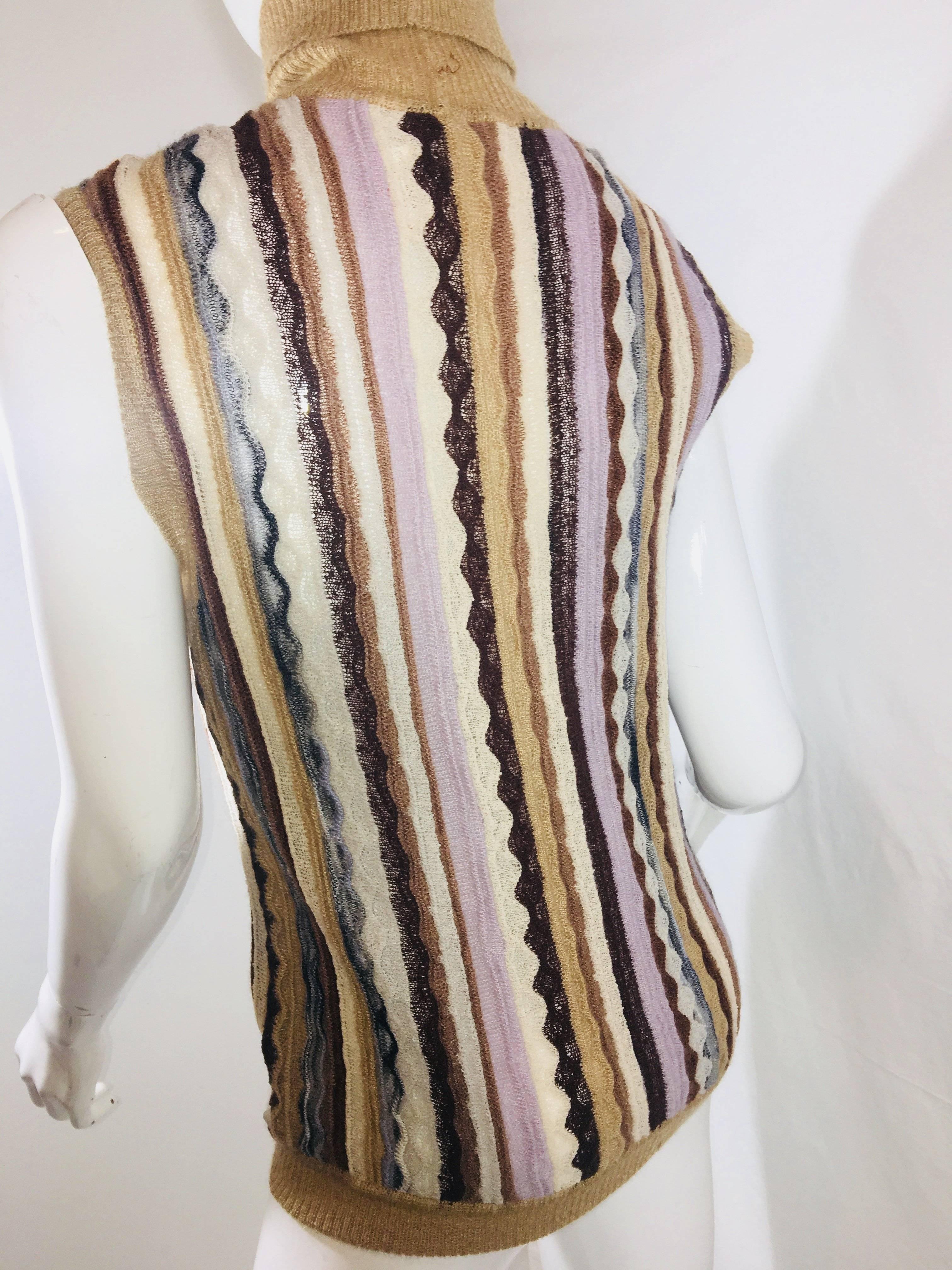 Missoni Sleeveless Turtleneck In Excellent Condition In Bridgehampton, NY