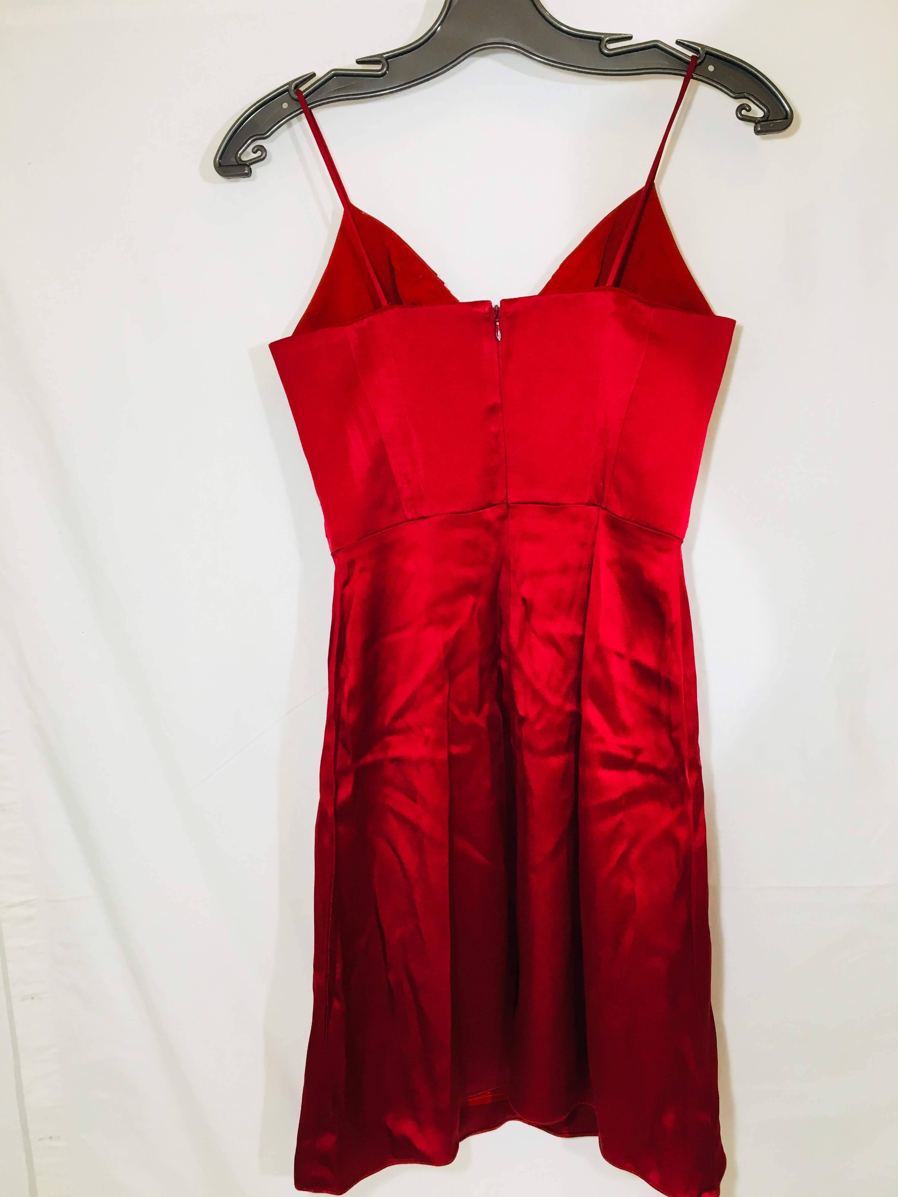 Red Andrew GN Silk Dress