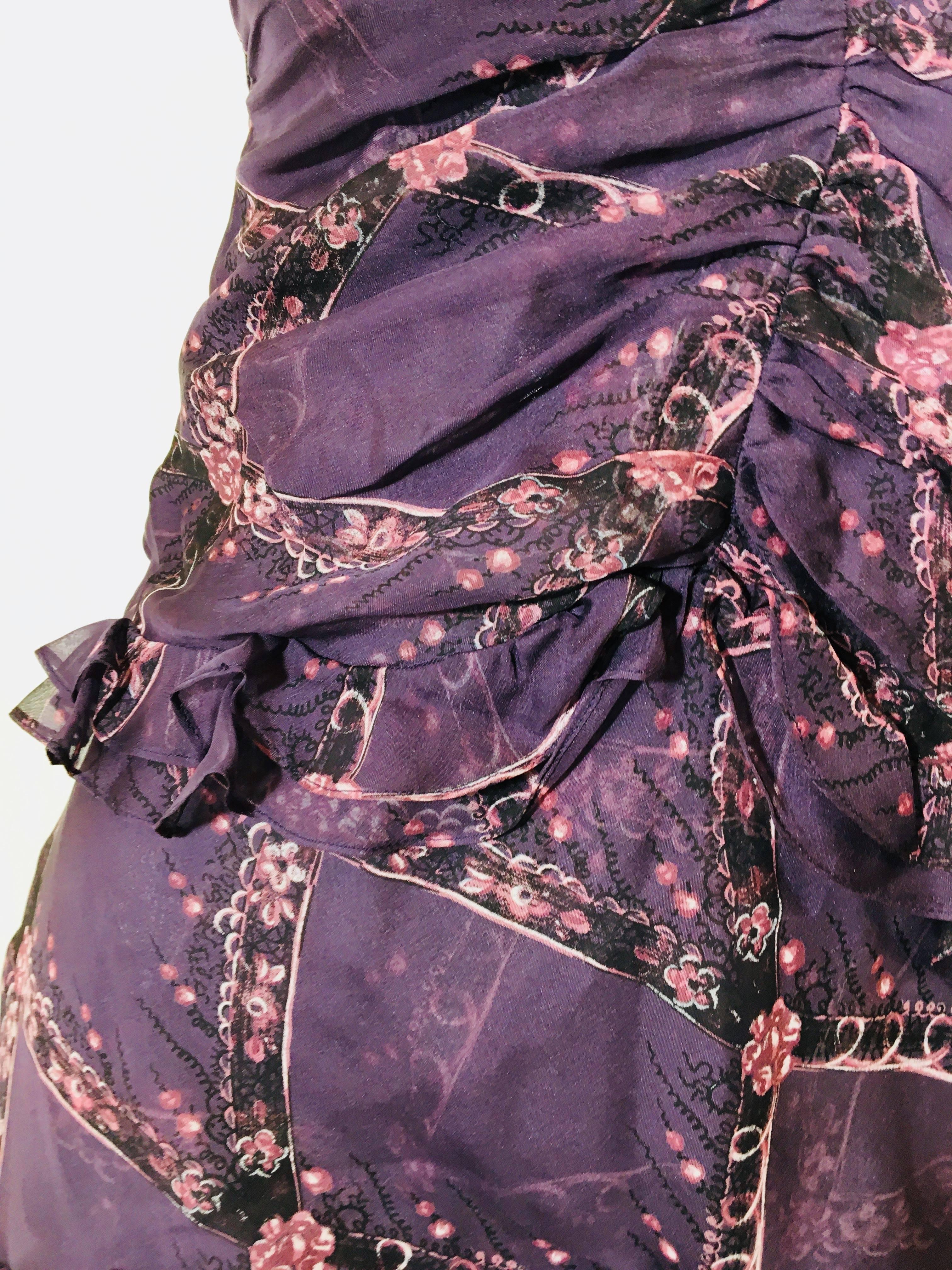 Black Tuleh Ruffled Dress