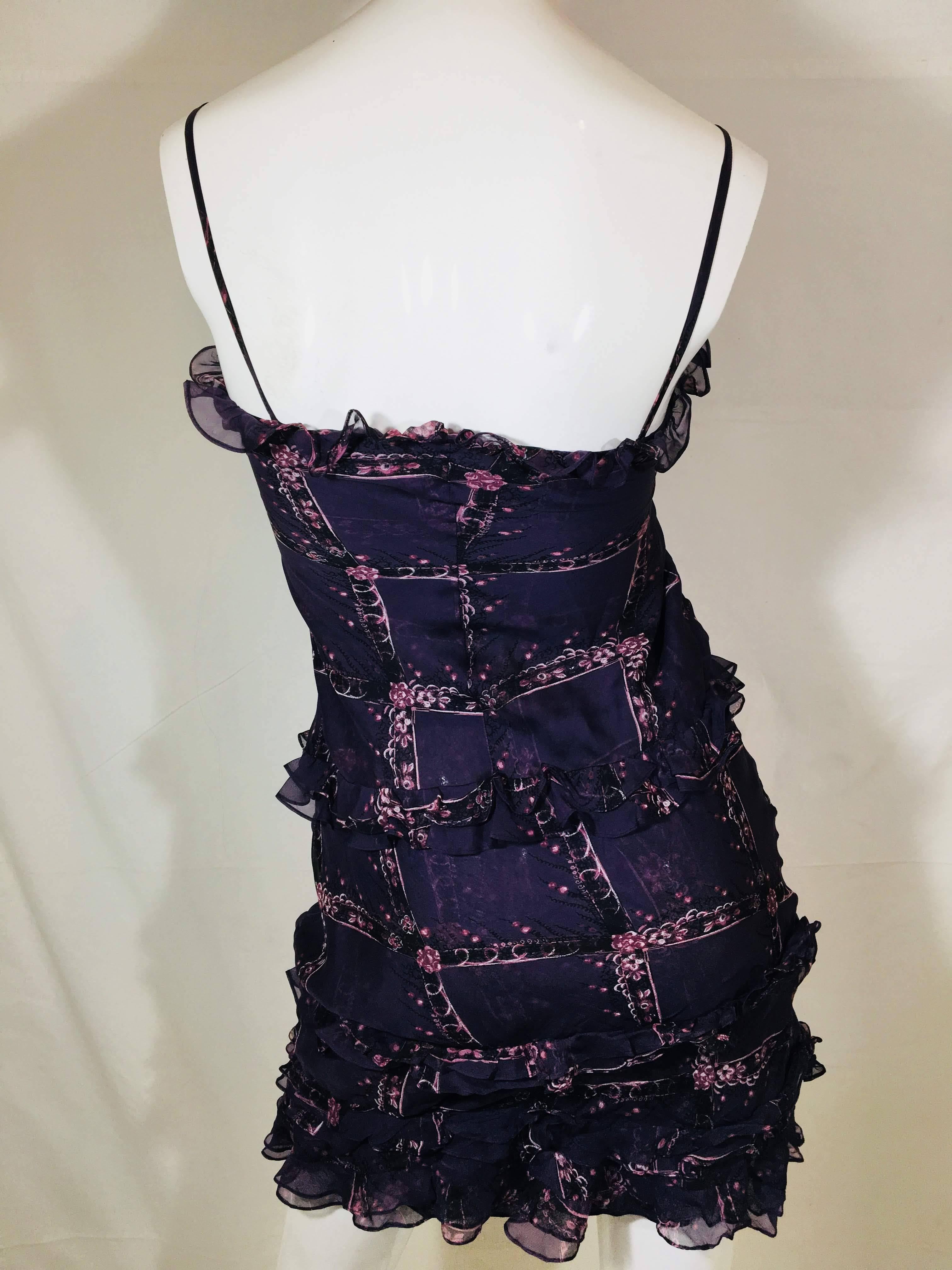 Tuleh Ruffled Dress In Excellent Condition In Bridgehampton, NY
