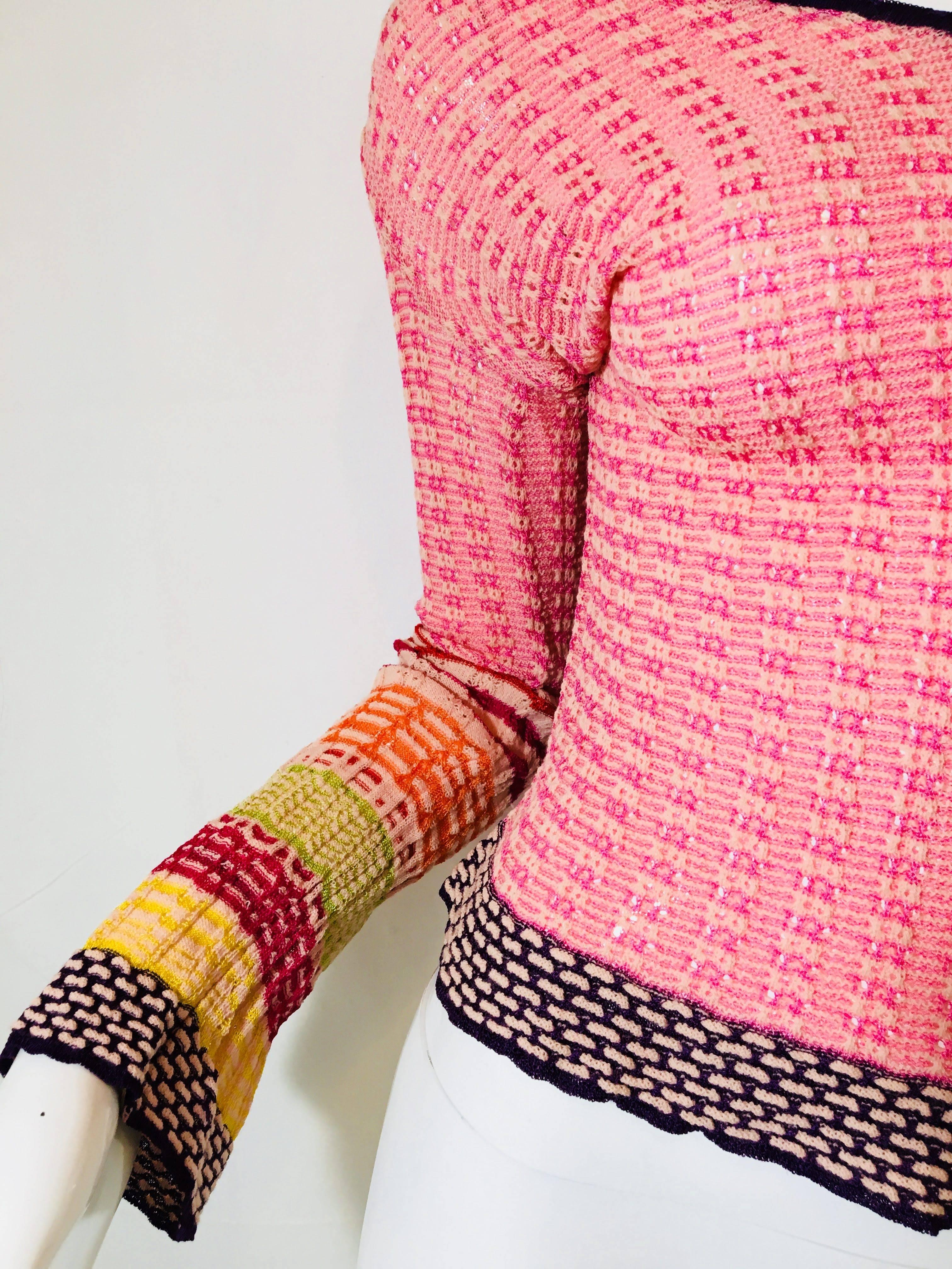 Pink Missoni Knit Top