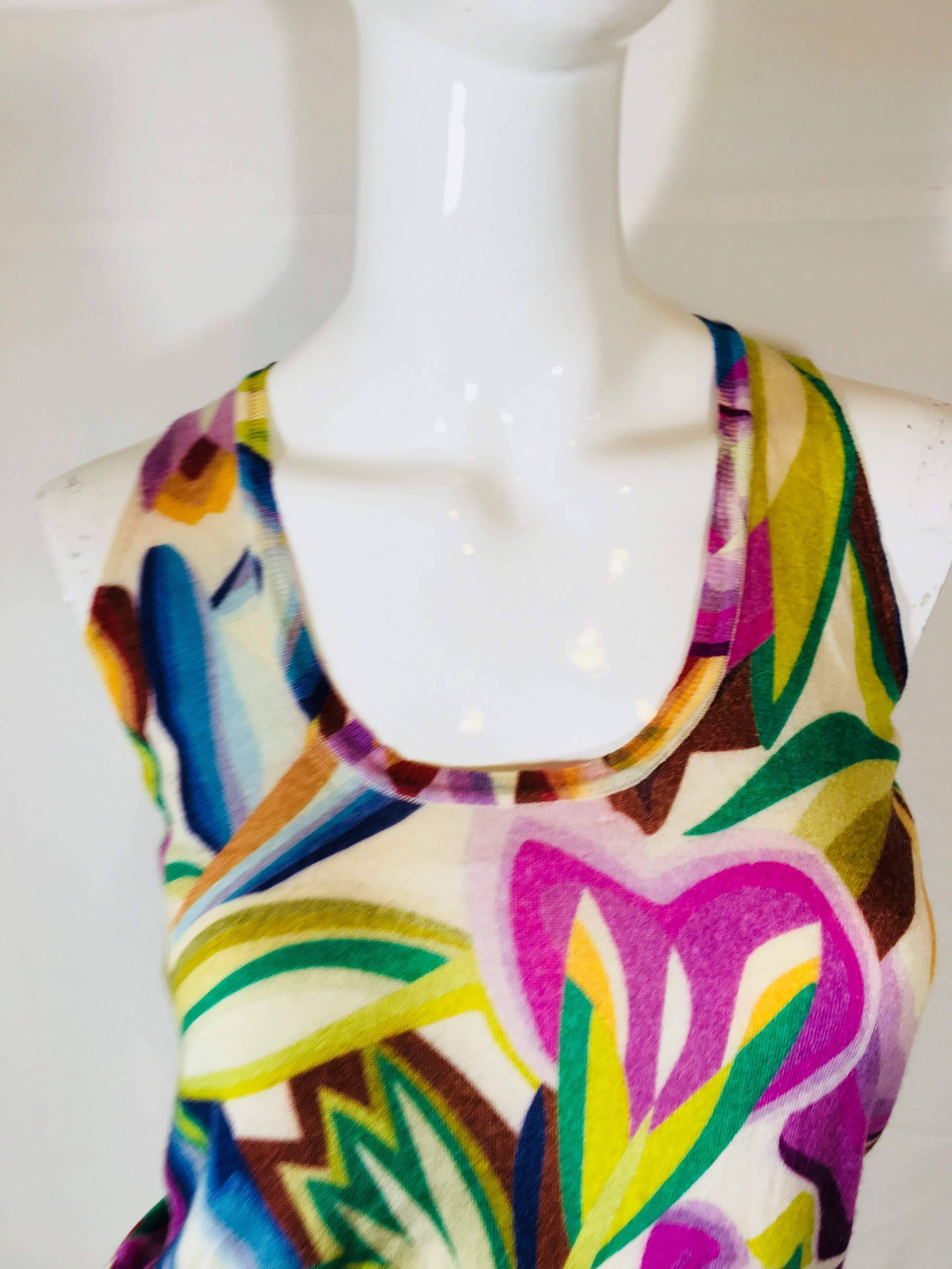 Missoni Abstract Tank in Cashmere and Scoop Neck.