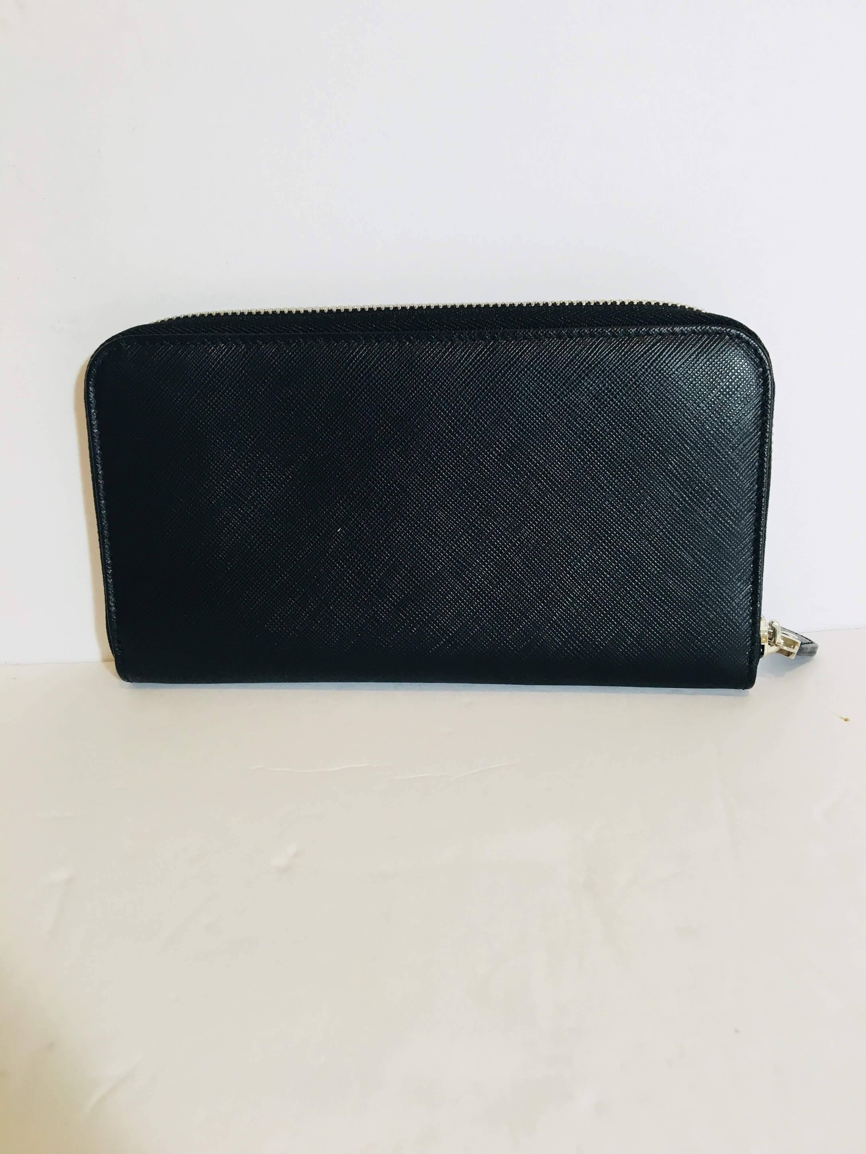 Black Salvatore Ferragamo Zipper Wallet