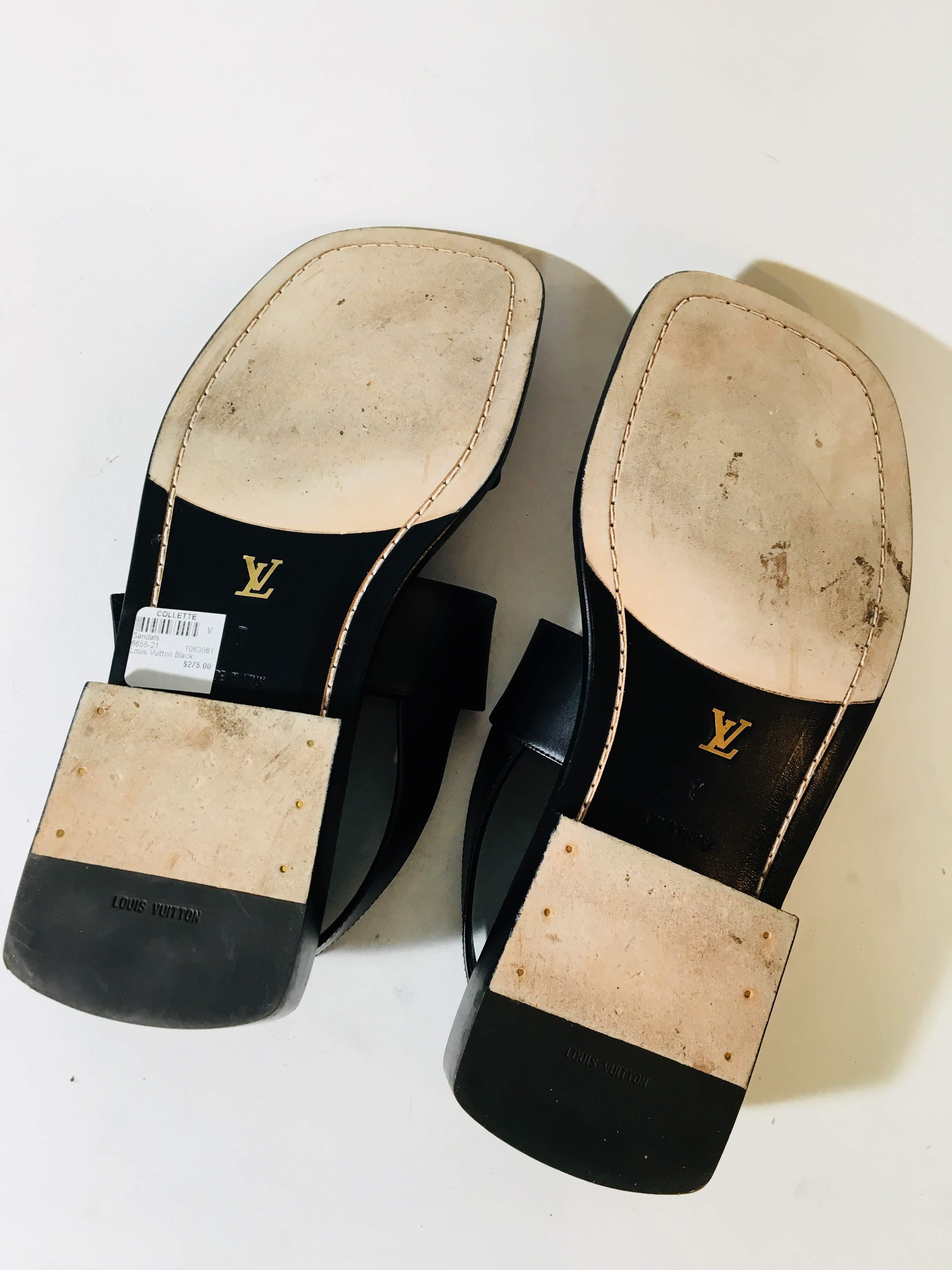 Mens size 7 Louis Vuitton Sandals In Good Condition In Bridgehampton, NY